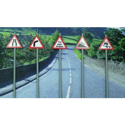 Ancorton NWS3 Road Signs - Warning Set 3 N Gauge - DCC Supplies Ltd