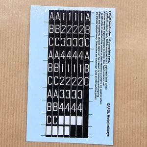 Headcode Decal 2-digits